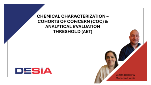 Chemical characterization – Cohorts of Concern (CoC) & Analytical Evaluation Threshold (AET)